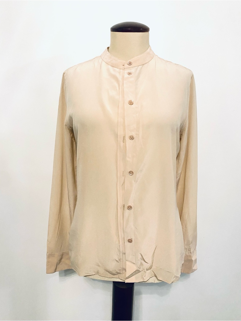 Equipment soft salmon pink silk blouse